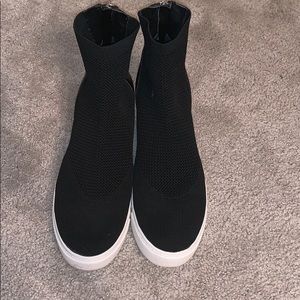 Black Steve Madden sneaker wedges